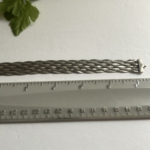 Sterling Silver 9 strand Herringbone Bracelet. - Picture 2 of 6